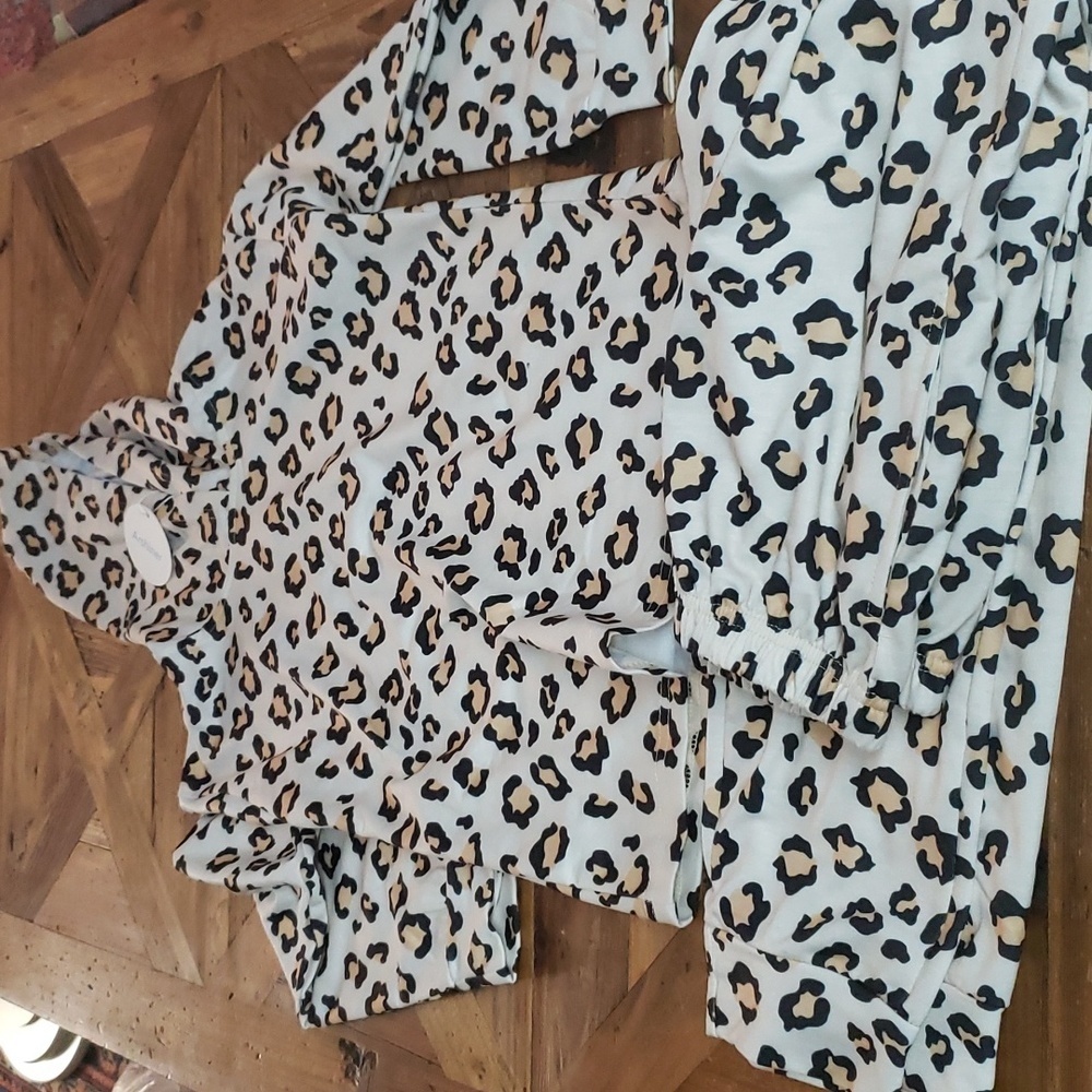 ARSHINER 2 pc leopard outfit with hood